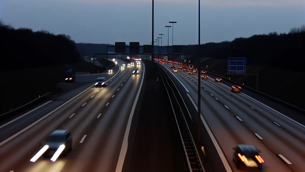 Autobahn Abstandsblitzer Messstelle Abstandsblitzer A602 bei Kenn, km 9.3 auf der A602