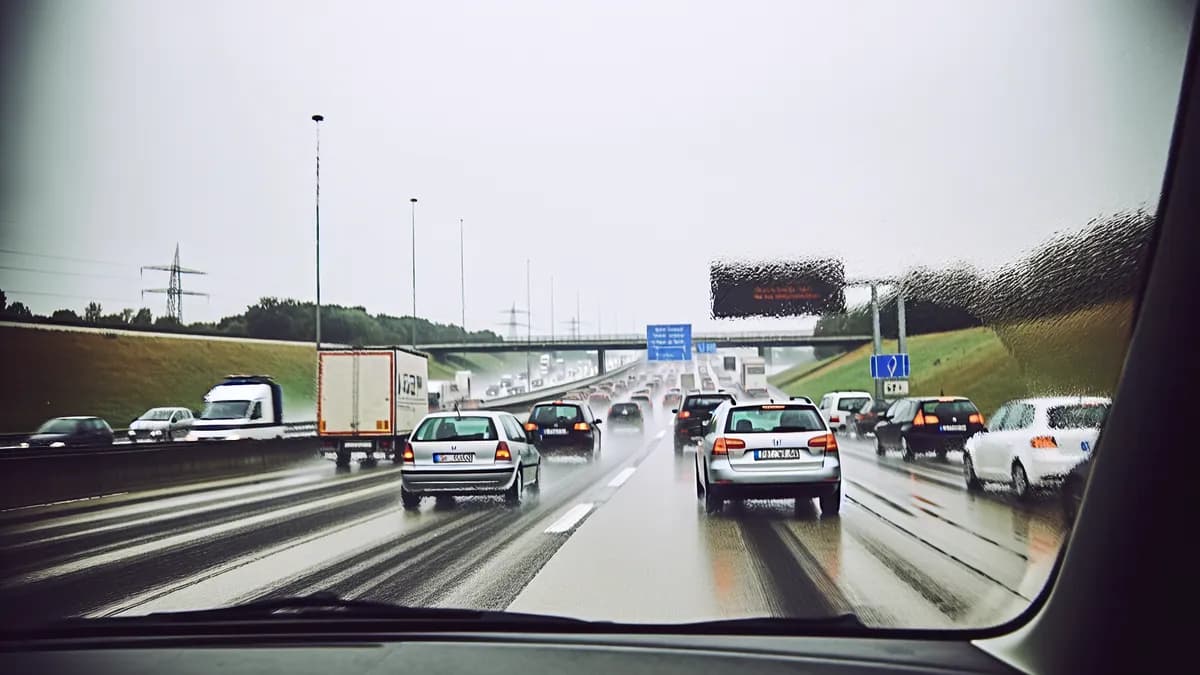 Autobahn Abstandsblitzer Messstelle Abstandsblitzer A4 Jena-Göschwitz auf der A4