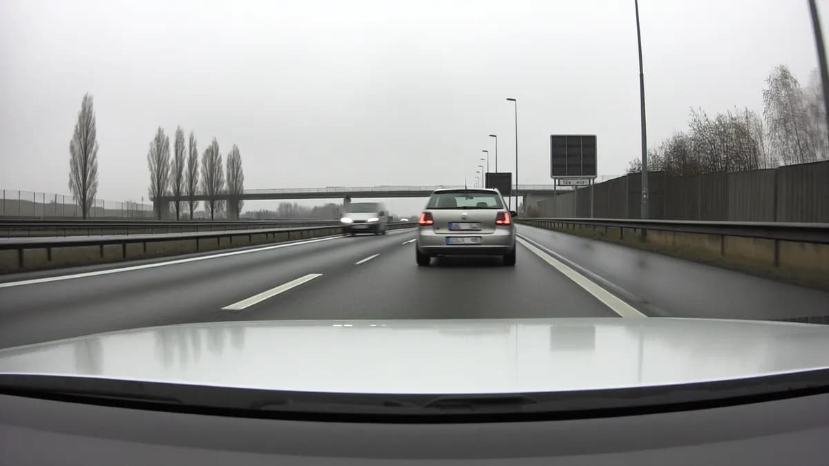 Autobahn Abstandsblitzer Messstelle Abstandsblitzer A602 bei Kenn, Fahrtrichtung Trier auf der A602