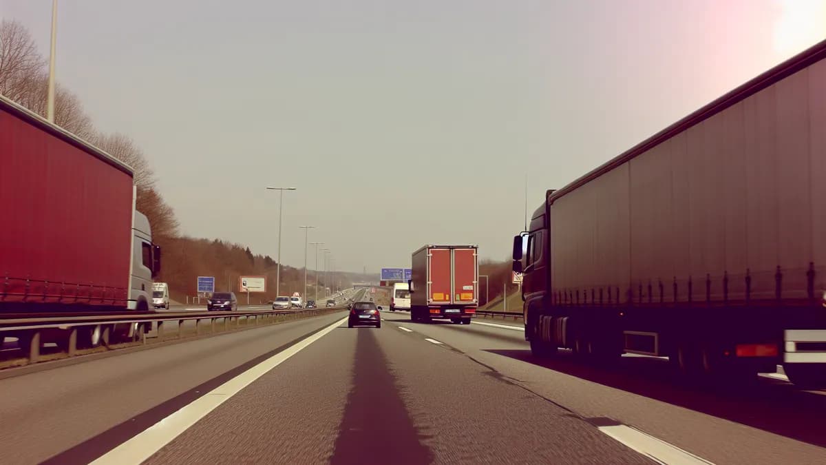 Autobahn Abstandsblitzer Messstelle Abstandsblitzer A6 Ketsch (km 574,980) auf der A6, Fahrtrichtung Heilbronn