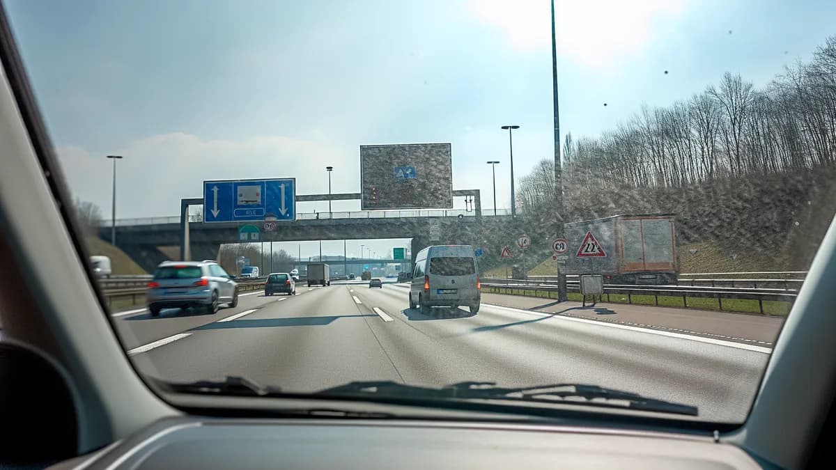 Autobahn Abstandsblitzer Messstelle Abstandsblitzer A48 Koblenz-Rübenach bei km 23,250 auf der A48