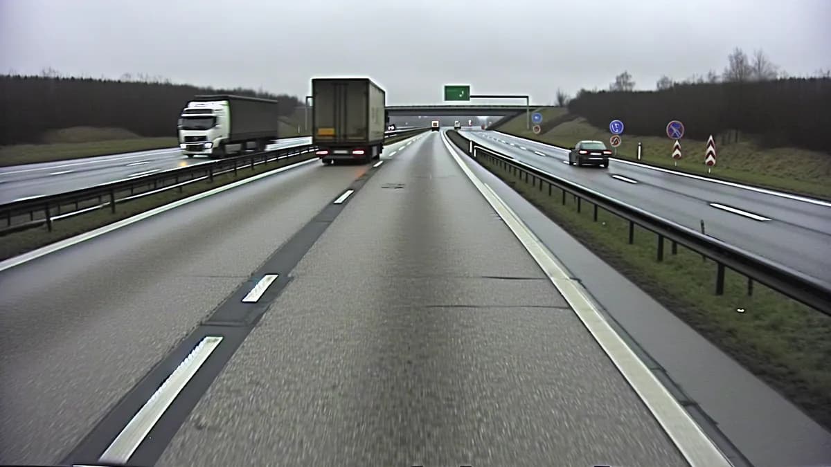 Autobahn Abstandsblitzer Messstelle Abstandsblitzer B17 bei Königsbrunn auf der B 17
