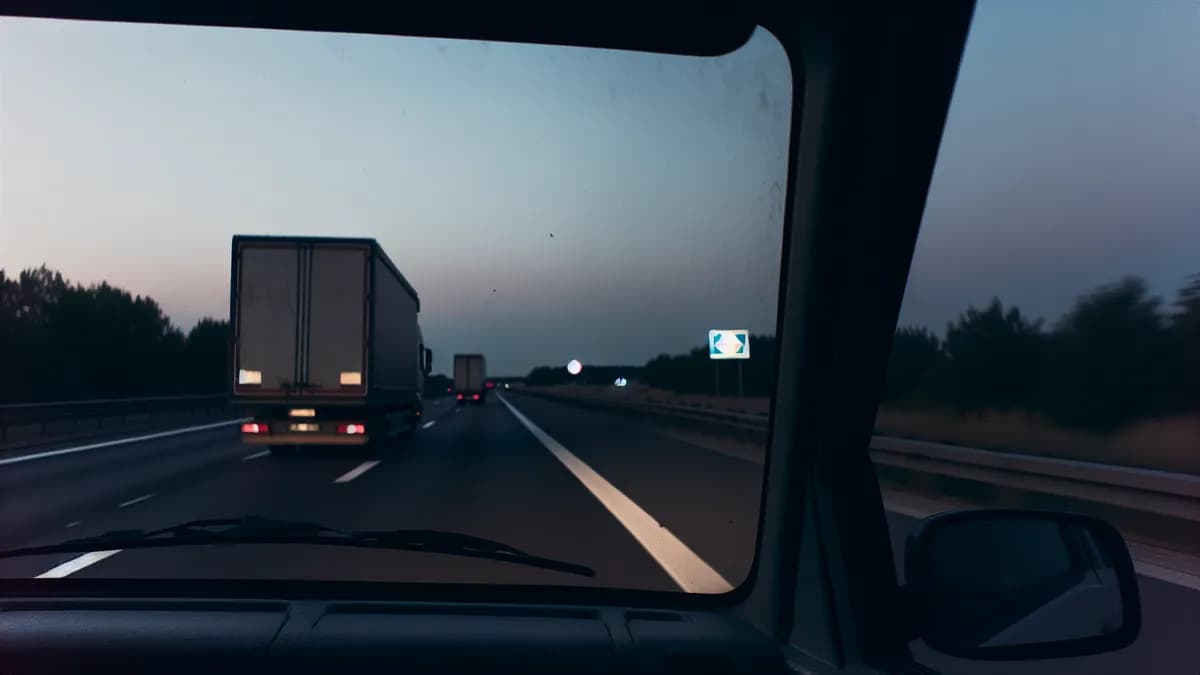 Autobahn Abstandsblitzer Messstelle Abstandsblitzer A23 Kummerfeld bei km 13.500 FR Hamburg auf der A23, Fahrtrichtung Hamburg