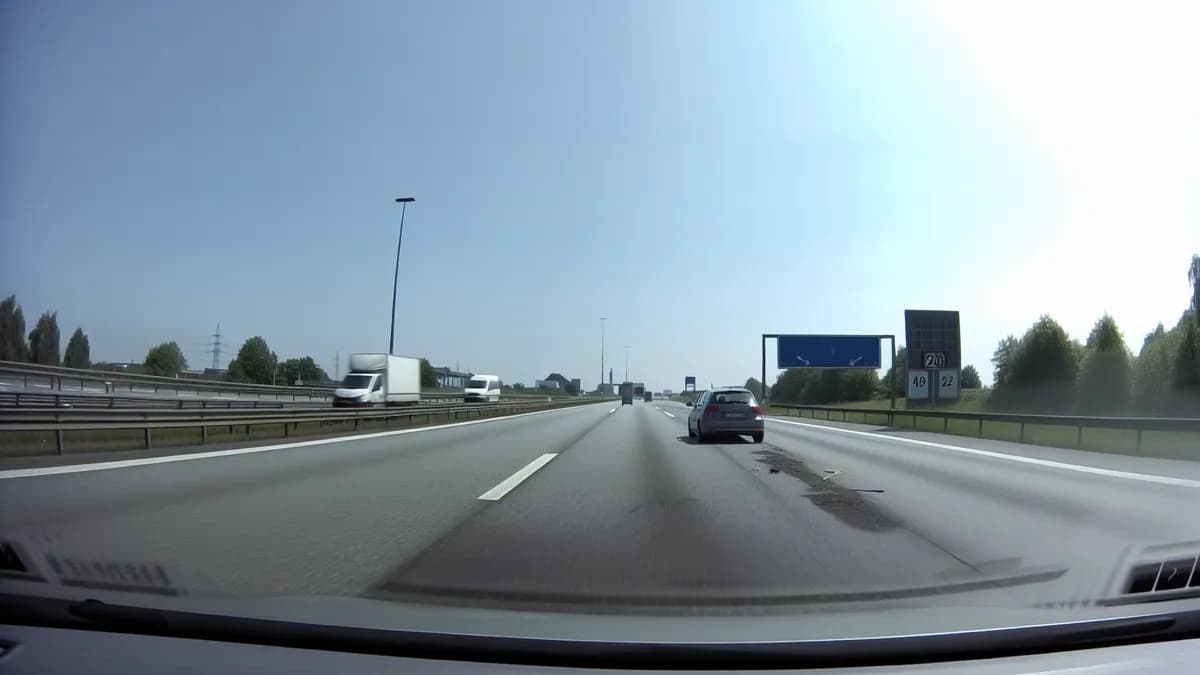 Autobahn Abstandsblitzer Messstelle Abstandsblitzer A23 Kummerfeld, km 13.5 auf der A23, Fahrtrichtung Hamburg