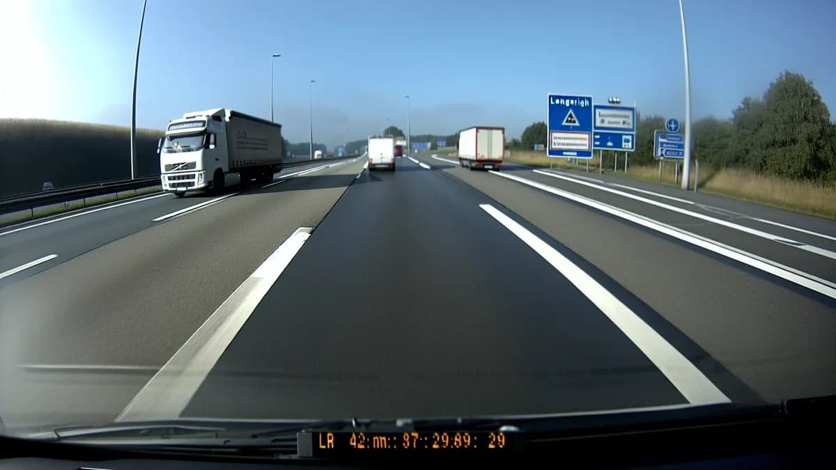 Autobahn Abstandsblitzer Messstelle Abstandsblitzer A1 bei Lengerich, km 245.790 auf der A1