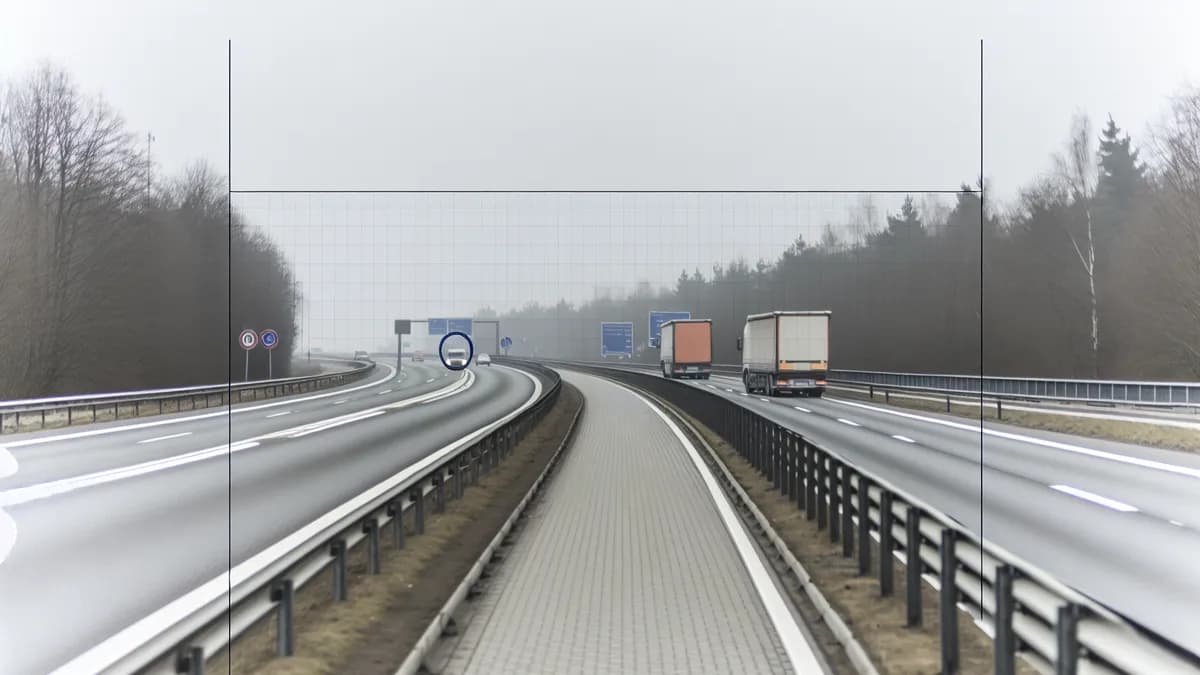 Autobahn Abstandsblitzer Messstelle Abstandsblitzer A9 Lenting Richtung München auf der A9