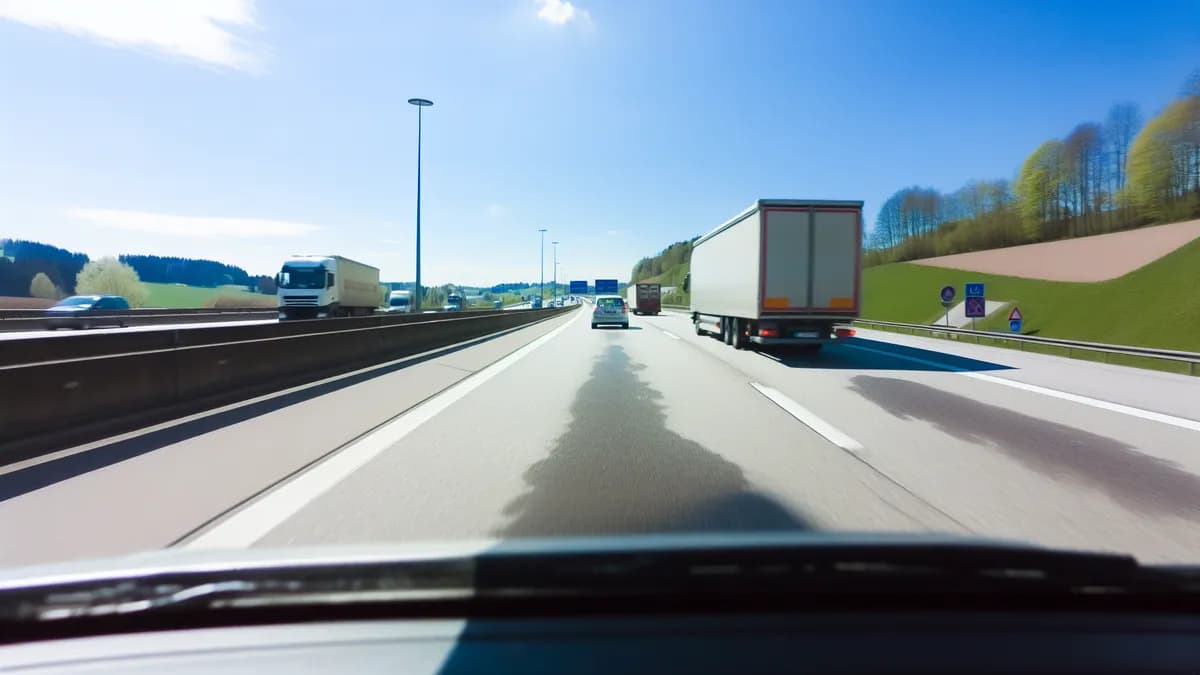 Autobahn Abstandsblitzer Messstelle Abstandsblitzer A96 Leutkirch, km 40.5, FR Lindau auf der A96, Fahrtrichtung Lindau