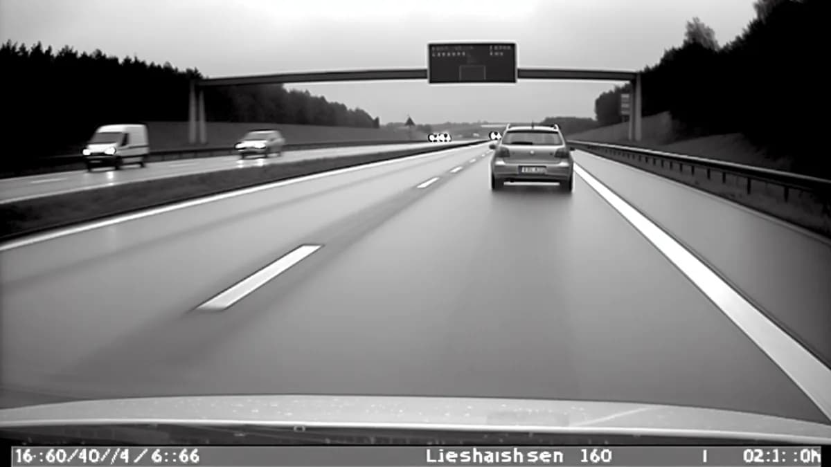 Autobahn Abstandsblitzer Messstelle Abstandsblitzer A61 bei Liebshausen (km 266.900) auf der A61