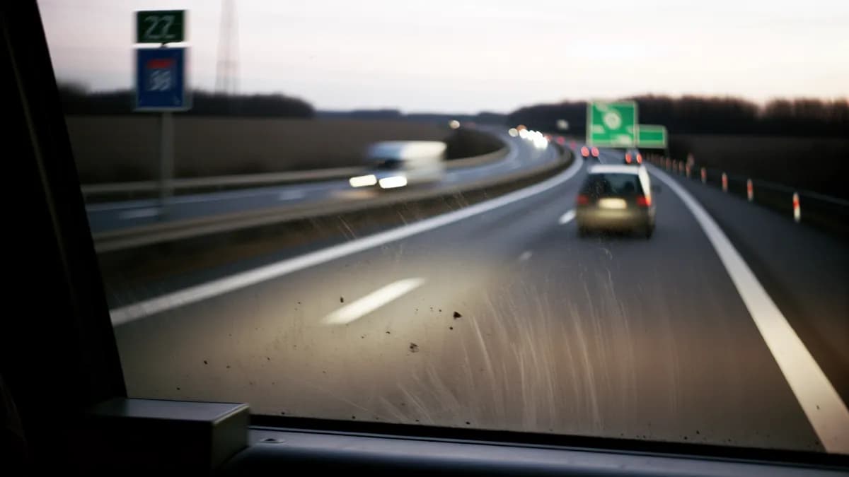 Autobahn Abstandsblitzer Messstelle Abstandsblitzer A60 Weisenauer Brücke auf der A60