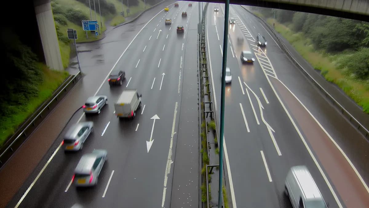 Autobahn Abstandsblitzer Messstelle Abstandsblitzer A96 Memmingen Ri. Lindau bei km 1,420 auf der A 96