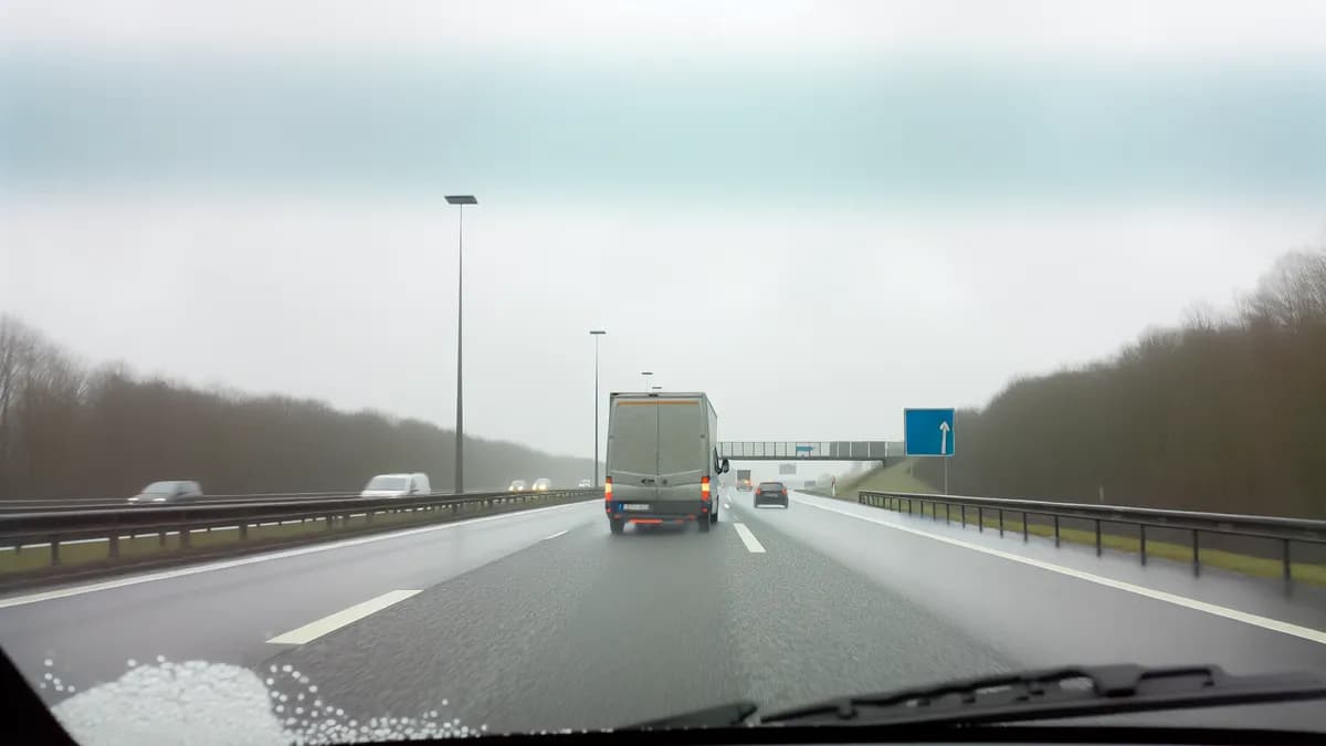 Autobahn Abstandsblitzer Messstelle Abstandsblitzer A96 Memmingen Richtung Lindau auf der A96