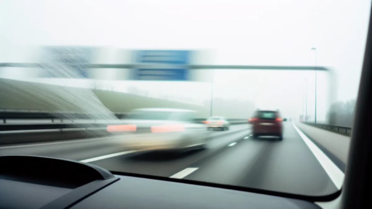 Autobahn Abstandsblitzer Messstelle Abstandsblitzer A96 Memmingen, Abschnitt 440 bei km 1,620 auf der A96, Fahrtrichtung Lindau