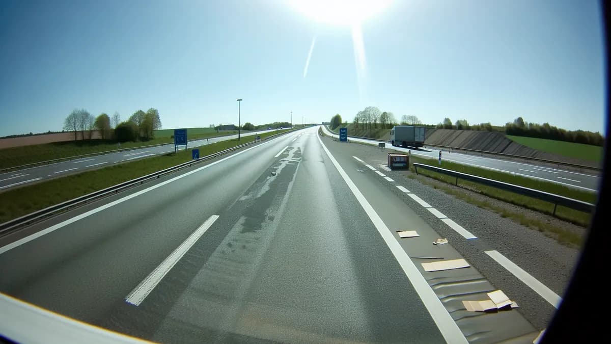 Autobahn Abstandsblitzer Messstelle Abstandsblitzer A57 bei Neukirchen-Vluyn, km 49.730 auf der A57