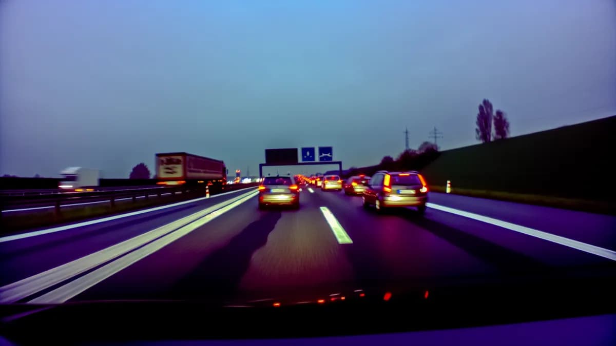 Autobahn Abstandsblitzer Messstelle Abstandsblitzer A57 bei Neukirchen-Vluyn, km 49.730 auf der A57
