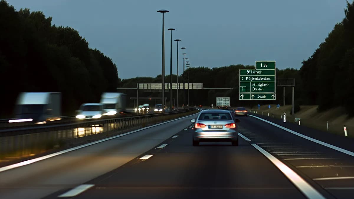 Autobahn Abstandsblitzer Messstelle Abstandsblitzer A1 Oxten auf der A1