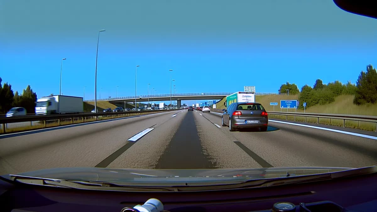 Autobahn Abstandsblitzer Messstelle Abstandsblitzer A1 Oyten auf der A1