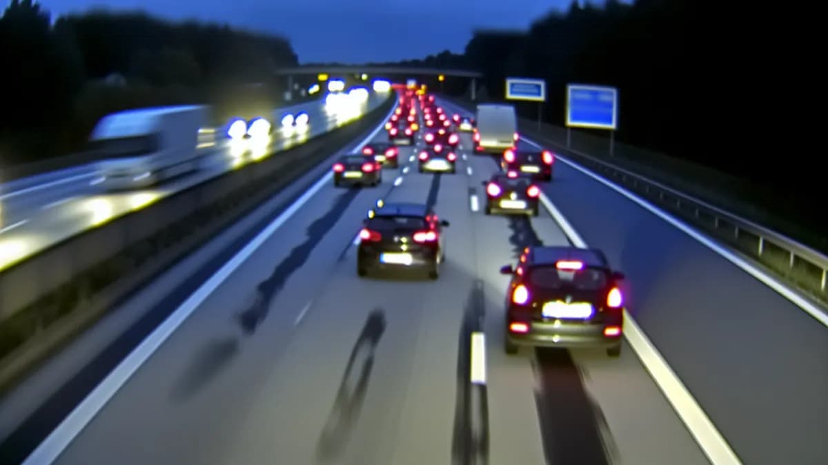 Autobahn Abstandsblitzer Messstelle Abstandsblitzer A96 bei Penzing auf der A96