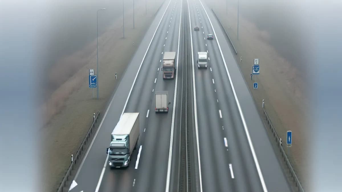 Autobahn Abstandsblitzer Messstelle Abstandsblitzer A96 Penzing auf der A96 Richtung Lindau