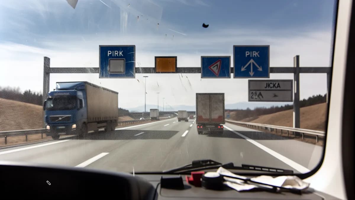 Autobahn Abstandsblitzer Messstelle Abstandsblitzer A93 Pirk Richtung Hochfranken bei km 3.457 auf der A93