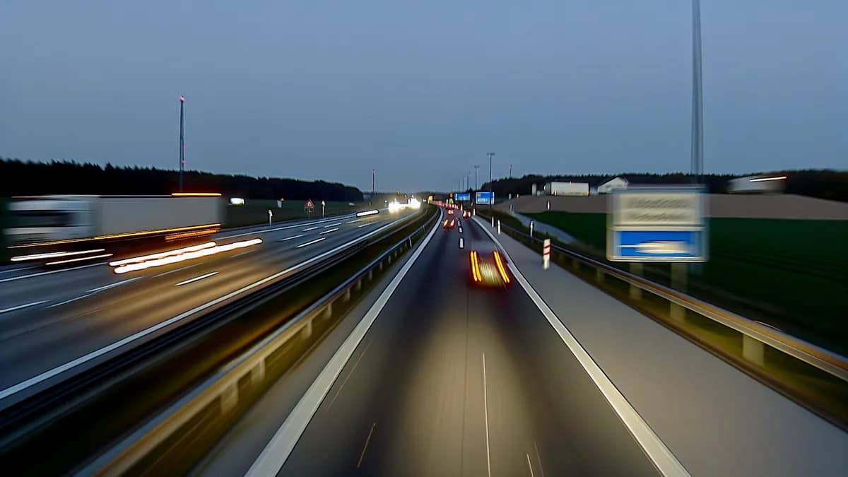 Autobahn Abstandsblitzer Messstelle Abstandsblitzer A40 bei Rheurdt, km 19.734 auf der A40