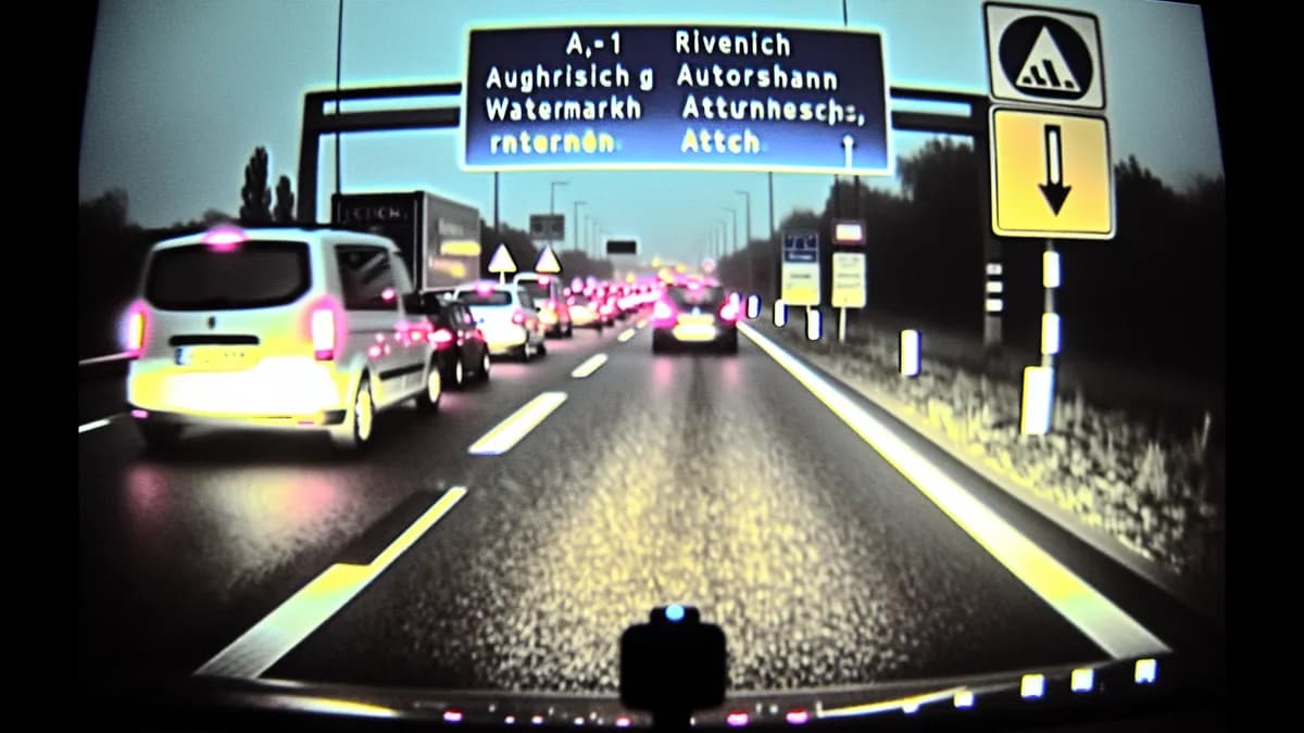 Autobahn Abstandsblitzer Messstelle Abstandsblitzer A1 Rivenich auf der A1