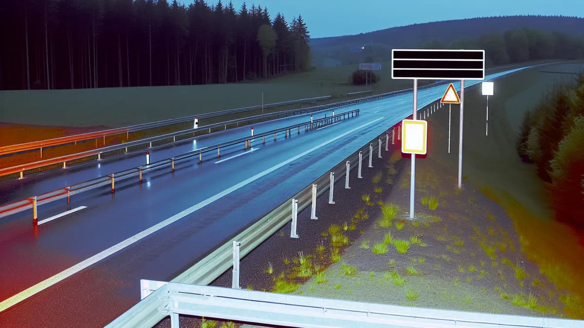 Autobahn Abstandsblitzer Messstelle Abstandsblitzer A6 bei Satteldorf (703.0) auf der A6