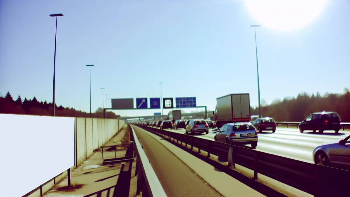 Autobahn Abstandsblitzer Messstelle Abstandsblitzer A7 Schnelldorf auf der A7