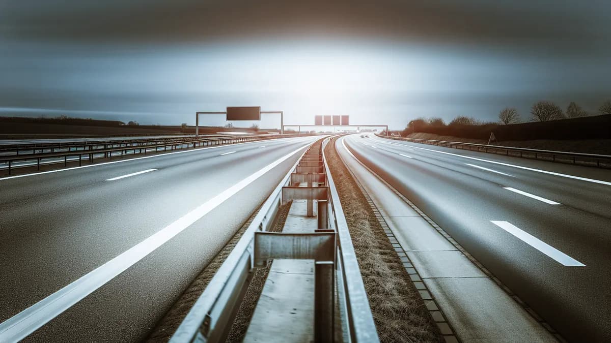 Autobahn Abstandsblitzer Messstelle Abstandsblitzer A70 bei Schweinfurt auf der A 70