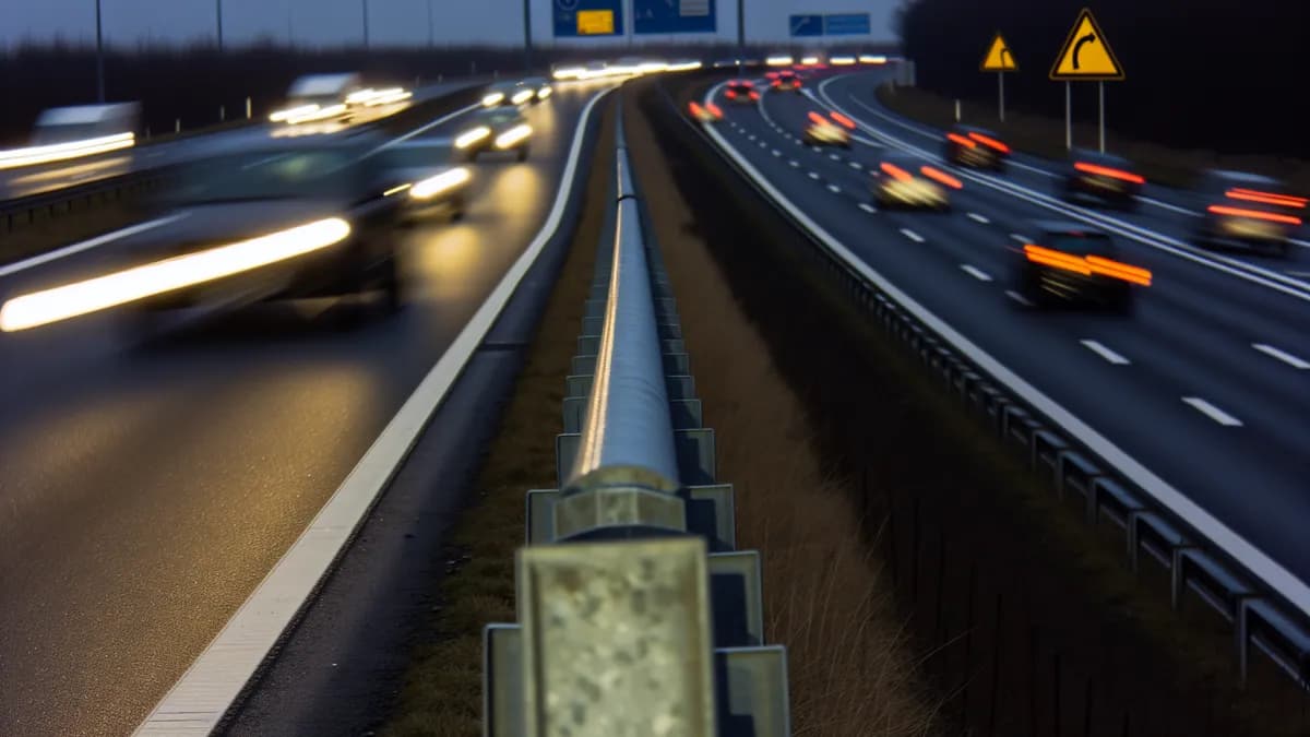 Autobahn Abstandsblitzer Messstelle Abstandsblitzer A3 Seebach auf der A3