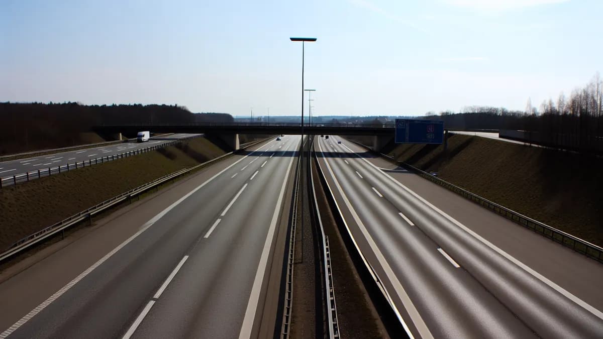 Autobahn Abstandsblitzer Messstelle Abstandsblitzer A3 bei Seebach, Ri. Passau auf der A3