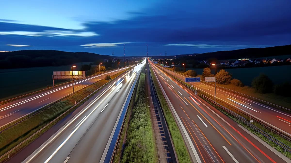 Autobahn Abstandsblitzer Messstelle Abstandsblitzer A3 bei Seebach, Richtung Passau (km 5.510) auf der A3, Abschnitt 1280