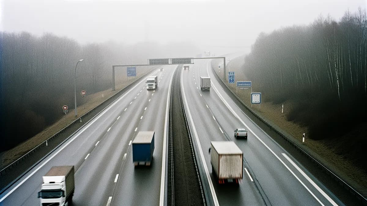 Autobahn Abstandsblitzer Messstelle Abstandsblitzer A5 bei Sinzheim, km 662.25 auf der A5, Karlsruhe Richtung Basel