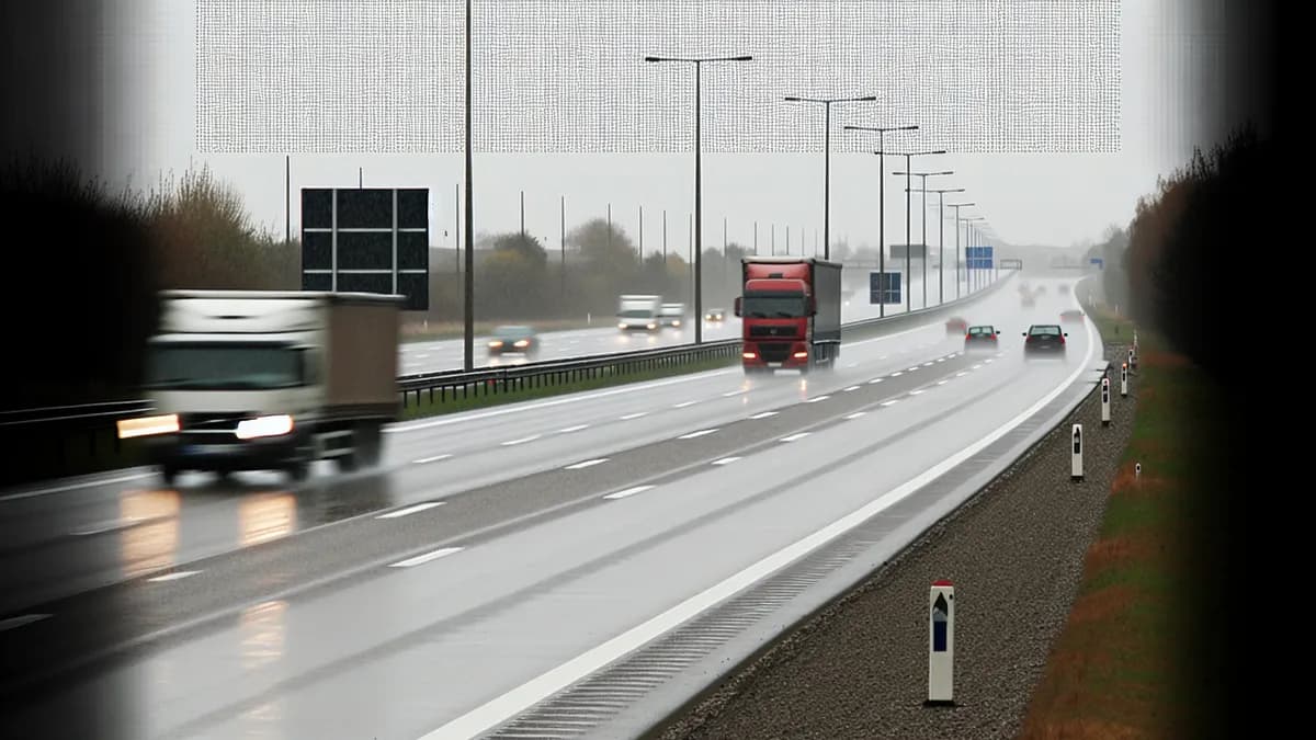 Autobahn Abstandsblitzer Messstelle Abstandsblitzer A93 Teublitz, Fahrtrichtung Hochfranken auf der A93