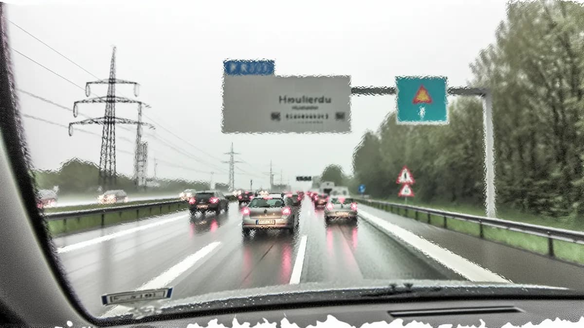Autobahn Abstandsblitzer Messstelle Abstandsblitzer A93 Teublitz auf der A 93 - Regensburg > Holledau