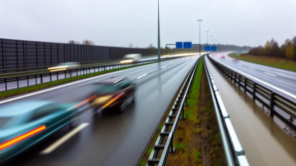 Autobahn Abstandsblitzer Messstelle Abstandsblitzer A61 Waldlaubersheim auf der A61