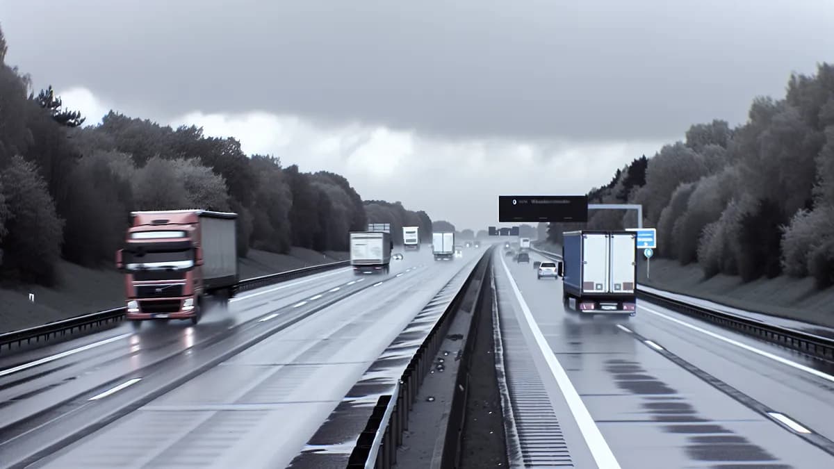 Autobahn Abstandsblitzer Messstelle Abstandsblitzer A61 Waldlaubersheim auf der A61