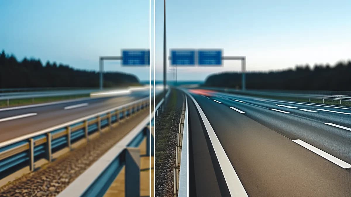 Autobahn Abstandsblitzer Messstelle Abstandsblitzer A9 bei Walpernhain (Kilometer 167.5) auf der A9, Richtung München