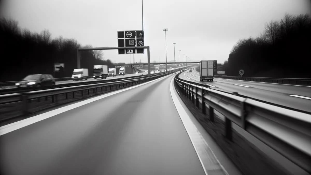 Autobahn Abstandsblitzer Messstelle Abstandsblitzer A93 Weiden auf der A93