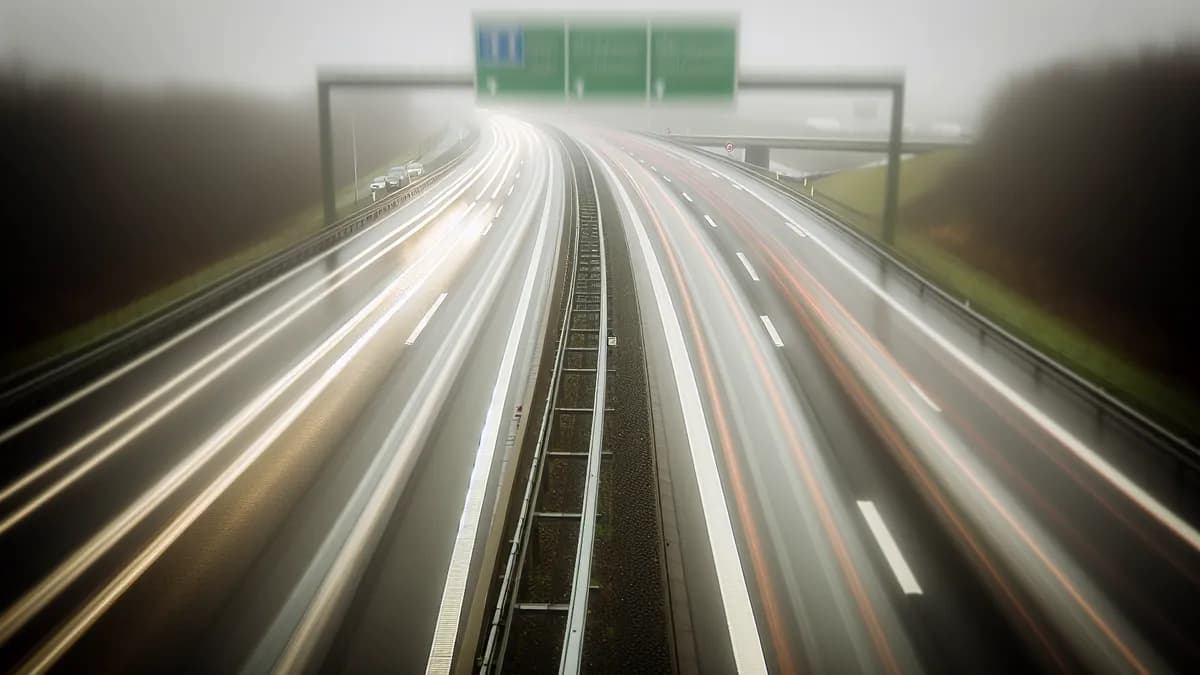 Autobahn Abstandsblitzer Messstelle Abstandsblitzer A3 Wiesentheid auf der A3, Abschnitt 520
