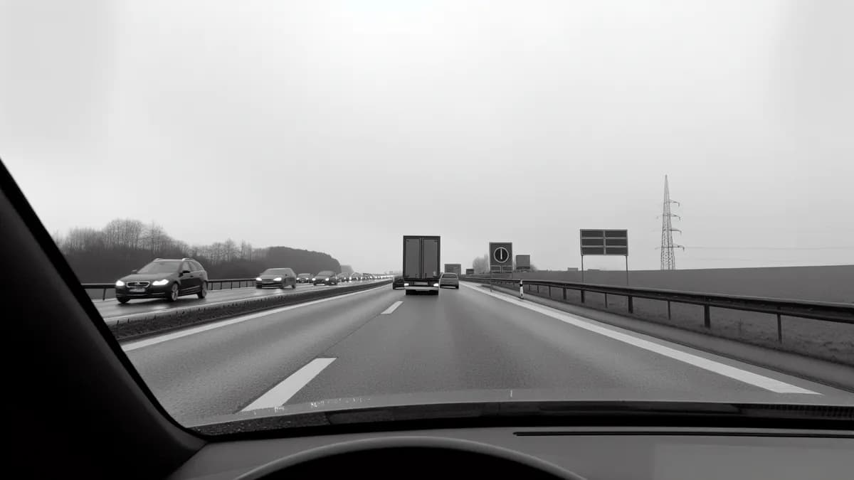 Autobahn Abstandsblitzer Messstelle Abstandsblitzer A3 bei Windorf auf der A3