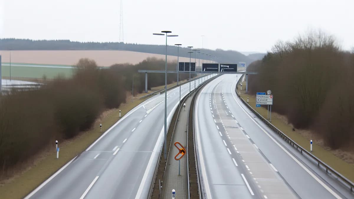 Autobahn Abstandsblitzer Messstelle Abstandsblitzer A61 Moseltalbrücke Winningen auf der A61