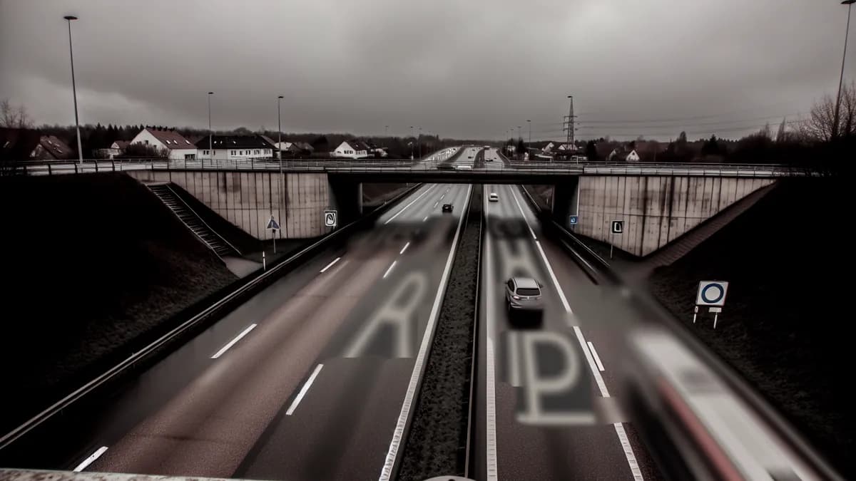 Autobahn Abstandsblitzer Messstelle Abstandsblitzer A61 Winningen (Moseltalbrücke) auf der A61